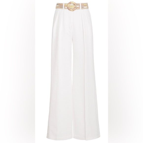 NWT Zimmermann Devi Tuck Pants in White Size 1/ US 6 - Picture 2 of 13